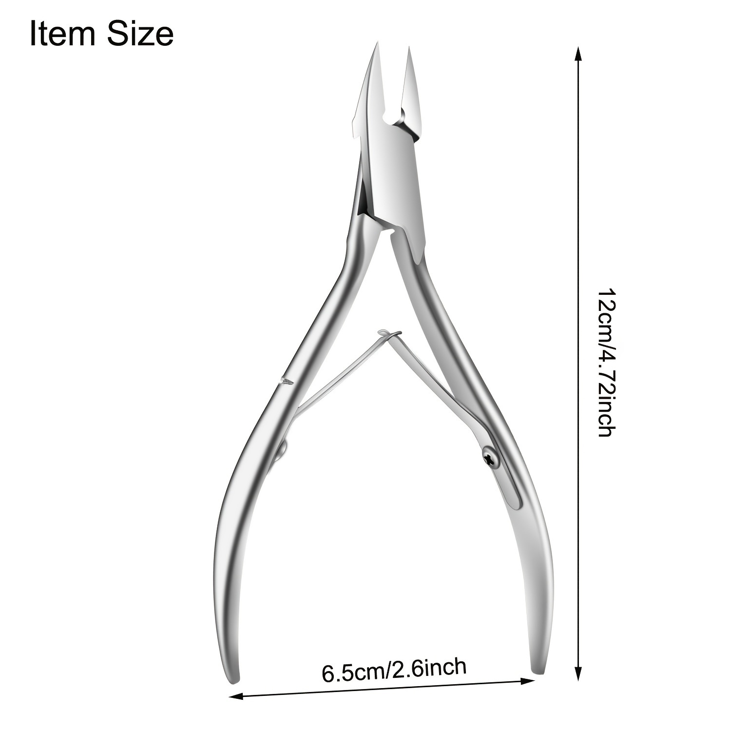 TEMU 1pc Stainless Steel Toe Nail Clippers, Straight Cutter, Hypoallergenic Ingrown Toenail Trimmer For Thick Nails, Professional Pedicure Tool