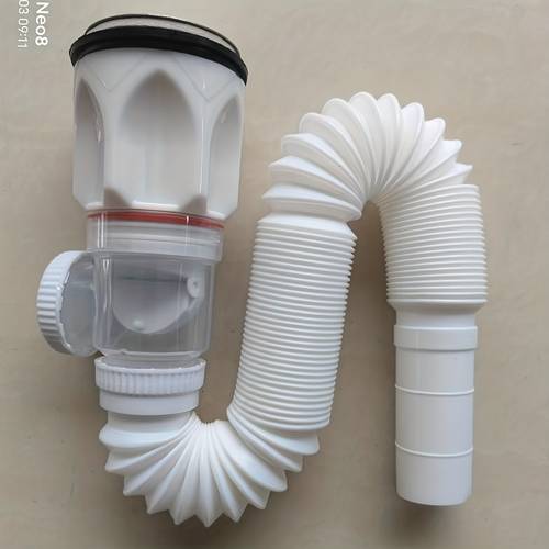 2 in 1 sink drainage system with anti clog design up drain heavy duty plastic black gray fit for 1 1 4 or pipes modern curved design for bathtub shower dishwasher sinks durable clog resistant compatible with pvc abs pipes ideal valentines gift space saving anti clog sink plug