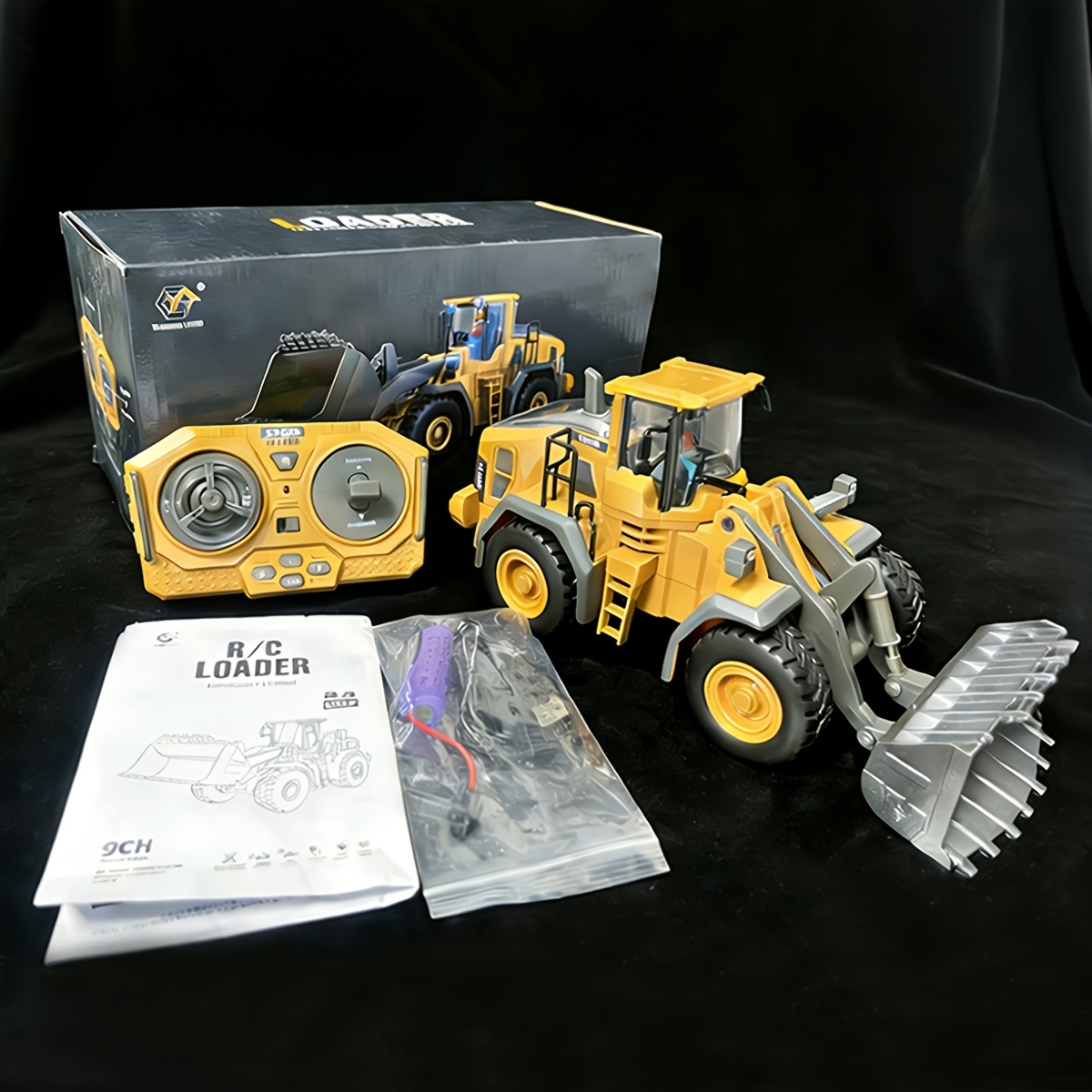 TEMU Camion-jouet pelle puissant en alliage pour enfants de 6 à 12 ans, véhicule de chantier télécommandé avec châssis en alliage métallique durable,