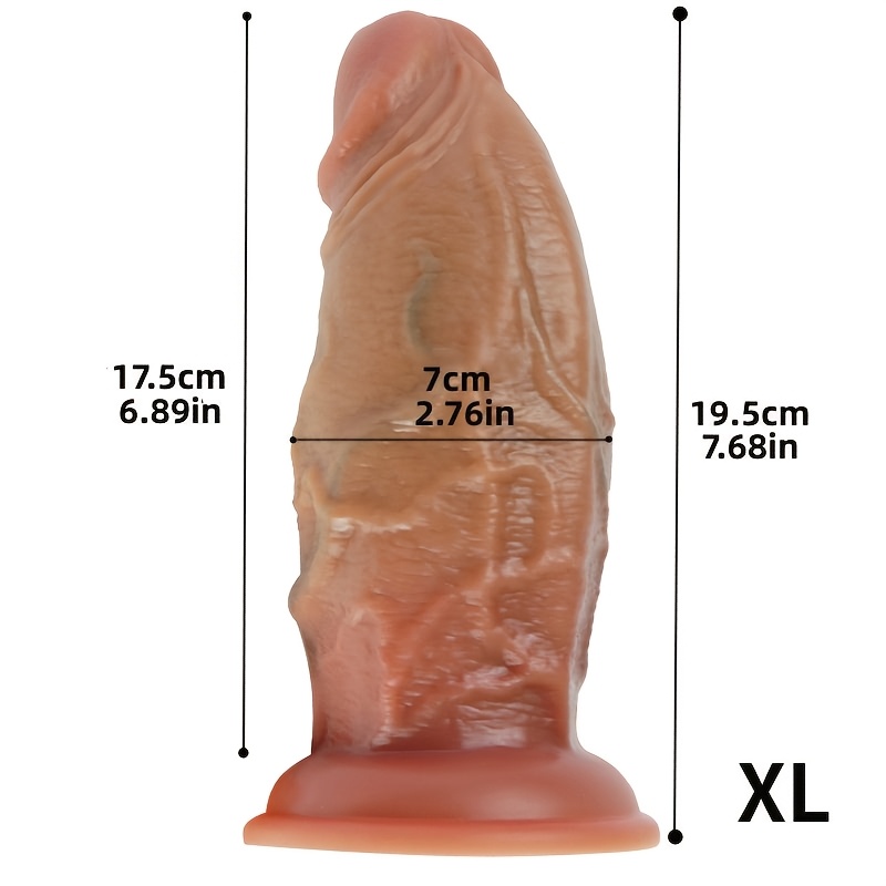 Realistic Huge Thick Dildo with Suction Cup, Suitable for Hands-Free Play, Soft Wide Real Liquid Silicone Dildo, Fat Anal Dildo for Gay and Lesbian Adult Sex Toys and Games, Men's Pleasure, Solo Fun, Realistic Texture, Flexible Material