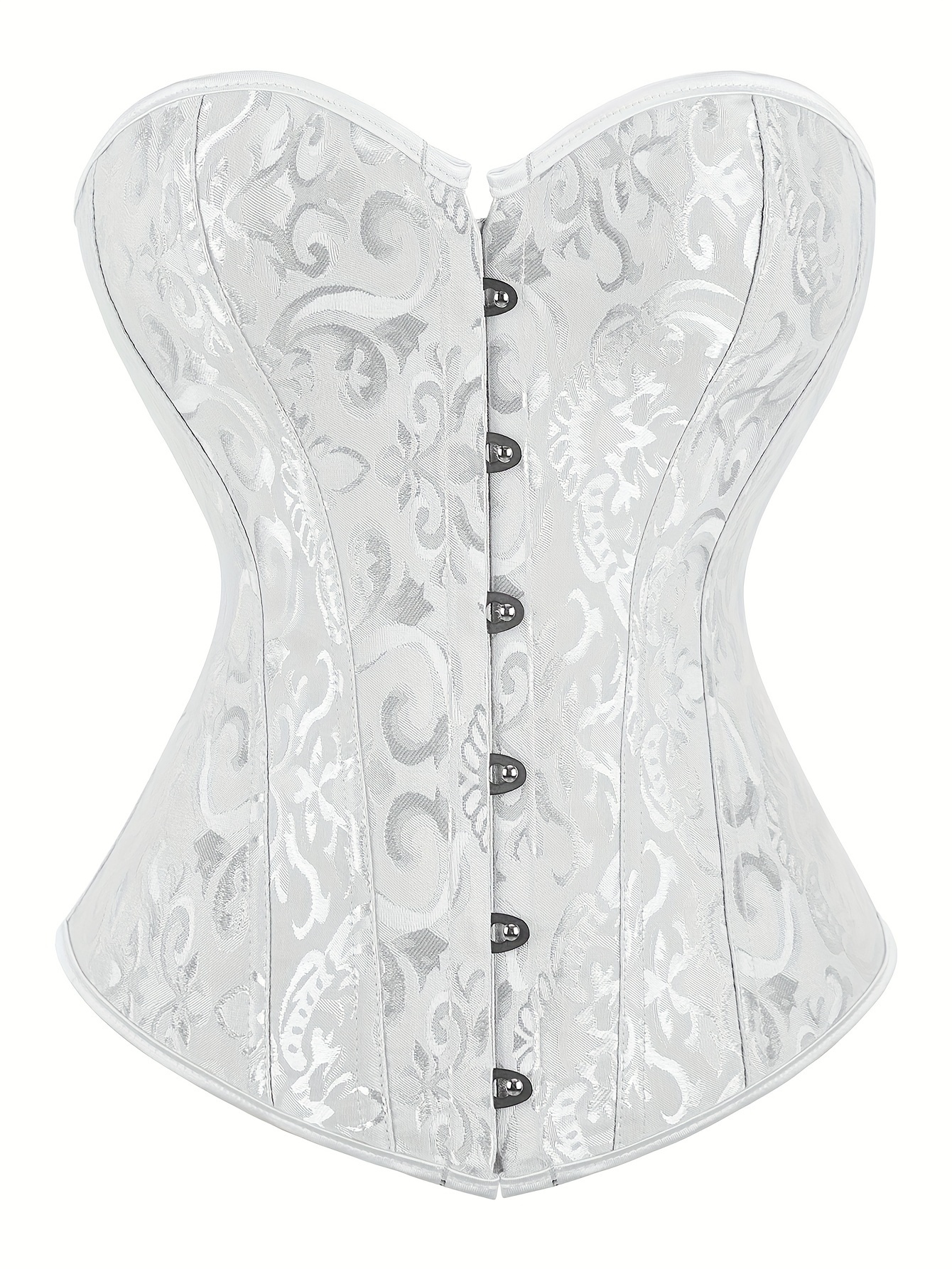Jacquard floral bustier bra without straps, elegant straight-neck top with laces and curved hem, Women's clothing, Carnival