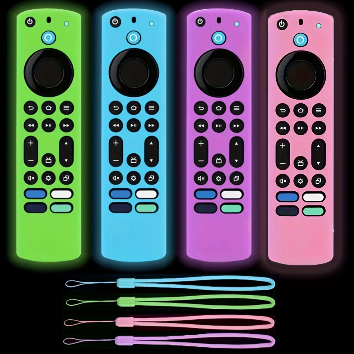 

1pc 2023 -the-dark Silicone Remote Cover For Fir Tv, Voice Remote, , , Toshiba/ Compatible, Uncharged, No Battery, With Lanyard