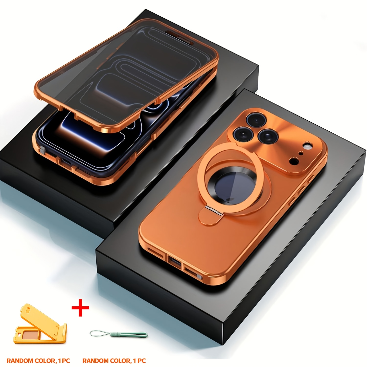 TEMU Phone Case: Magnetic Phone Case For Iphone 17/17 Air/17 Pro/17 Pro Max/16/15/14/13//pro/pro Max, With Metal Stand, Full Lens Protection,