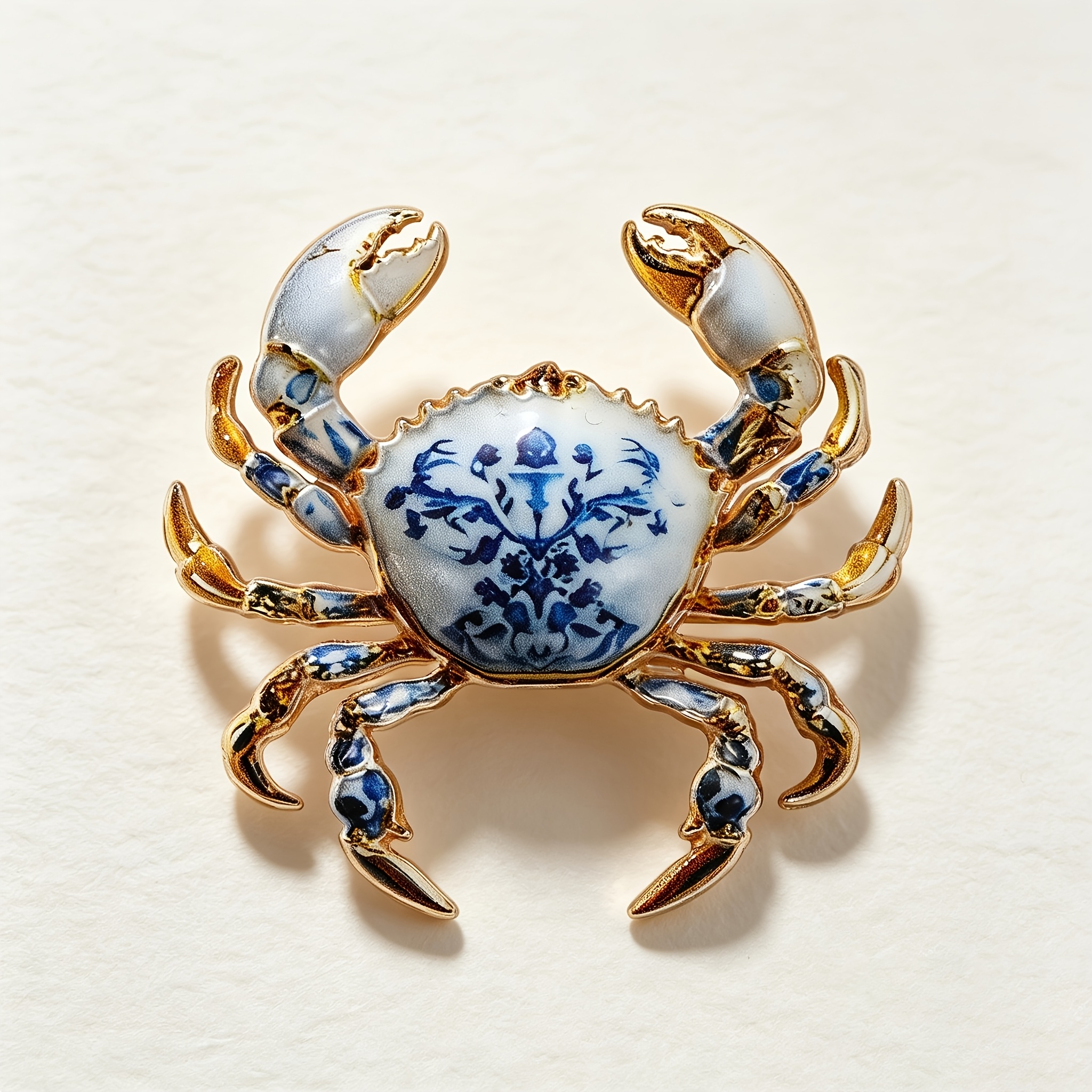 Image of Creative Crab Enamel Pin, Fun Themed Badge, Suitable For Denim Jackets And Backpacks, Ideal Gift For Ocean Enthusiasts