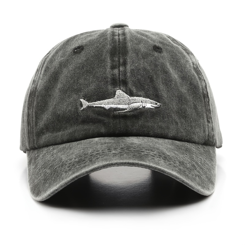 E-shop Baseballkappe mit schwimmendem Hai, Mütze mit Tiermotiv kleiner Fisch, Unisex, verstellbare Größe, Outdoor-Sport-Fitness-Schirmmütze,