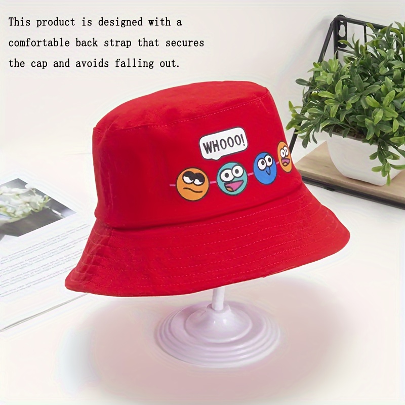 1pc Kids Cartoon Cute Adjustable Cotton Bucket Hat UV - Temu United Arab  Emirates