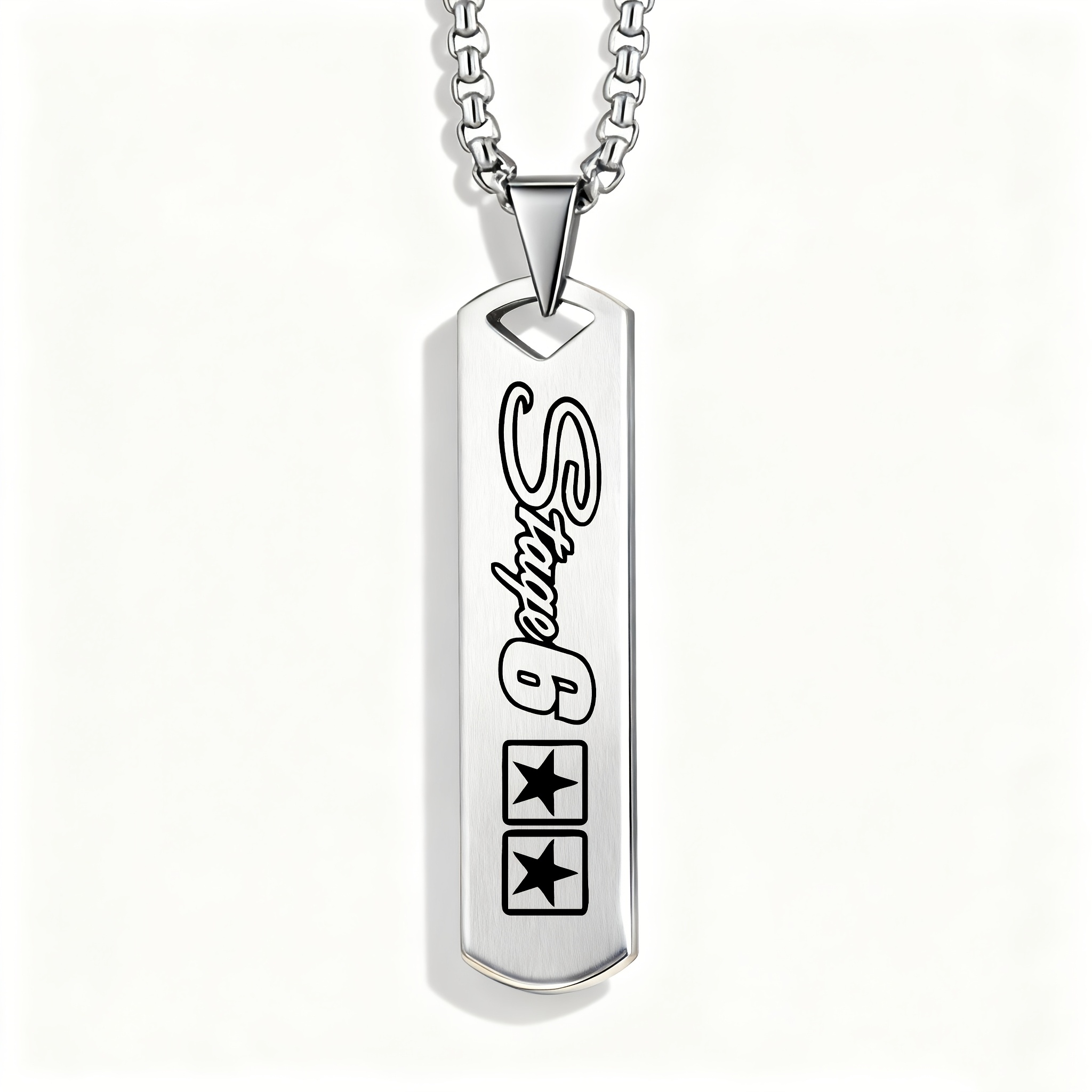 TEMU Collana Pendente in Acciaio Inossidabile ", Design Versatile con Stella e , Accessorio Must-Have, Regalo per Feste e Uso per