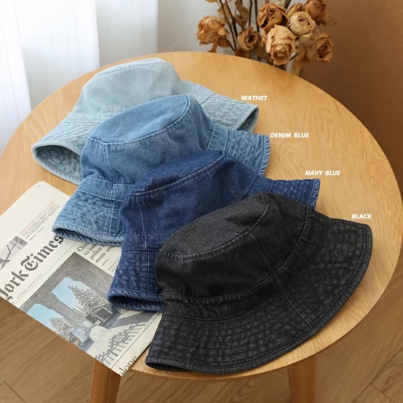 Sun Hat Wide Brim Denim 