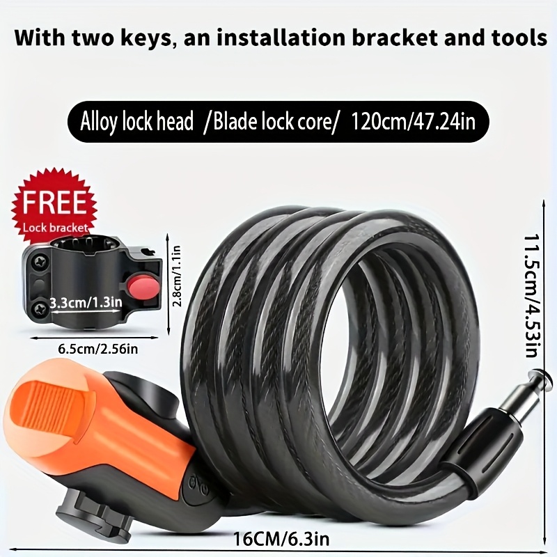 TEMU A For Bicycles Waterproof And Theft-resistant, Complete With A Mounting Bracket - Your Mountain Bike, Scooter, Or Regular Bike