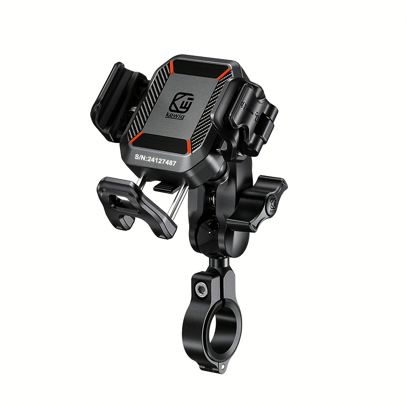 Image of Kewig Motorcycle Phone Mount With Vibration Dampener, Anti-theft Handlebar Cellphone Holder For Bike Bicycle Scooter Atv, [camera Friendly] [1s Lock & Release] 5.4-7.2" Smartphones, Without Battery