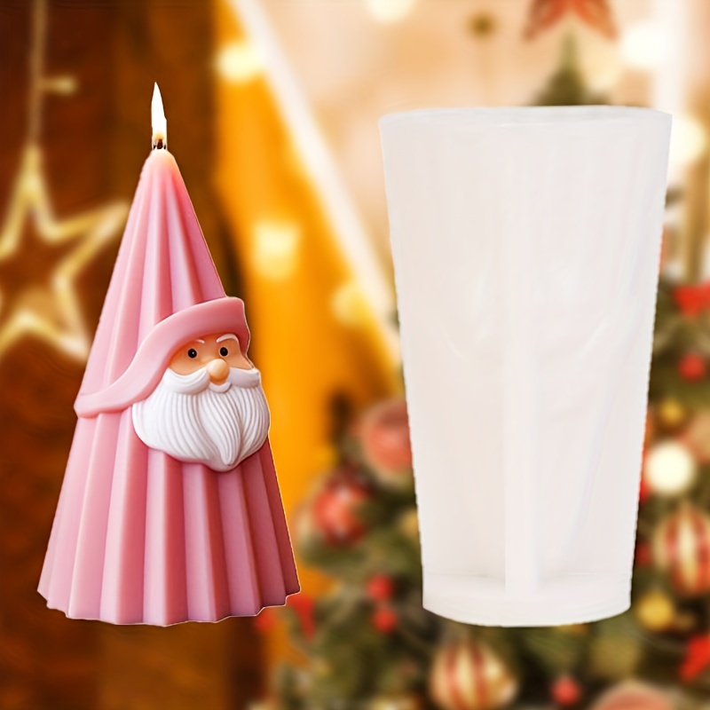 

Christmas Santa Claus Candle Silicone Mold For Aromatherapy Plaster & Diy Handcrafts, Festive Holiday Gift-themed Rectangle Silicone Mold For Scented Stones & Wax Crafts - 1 Piece