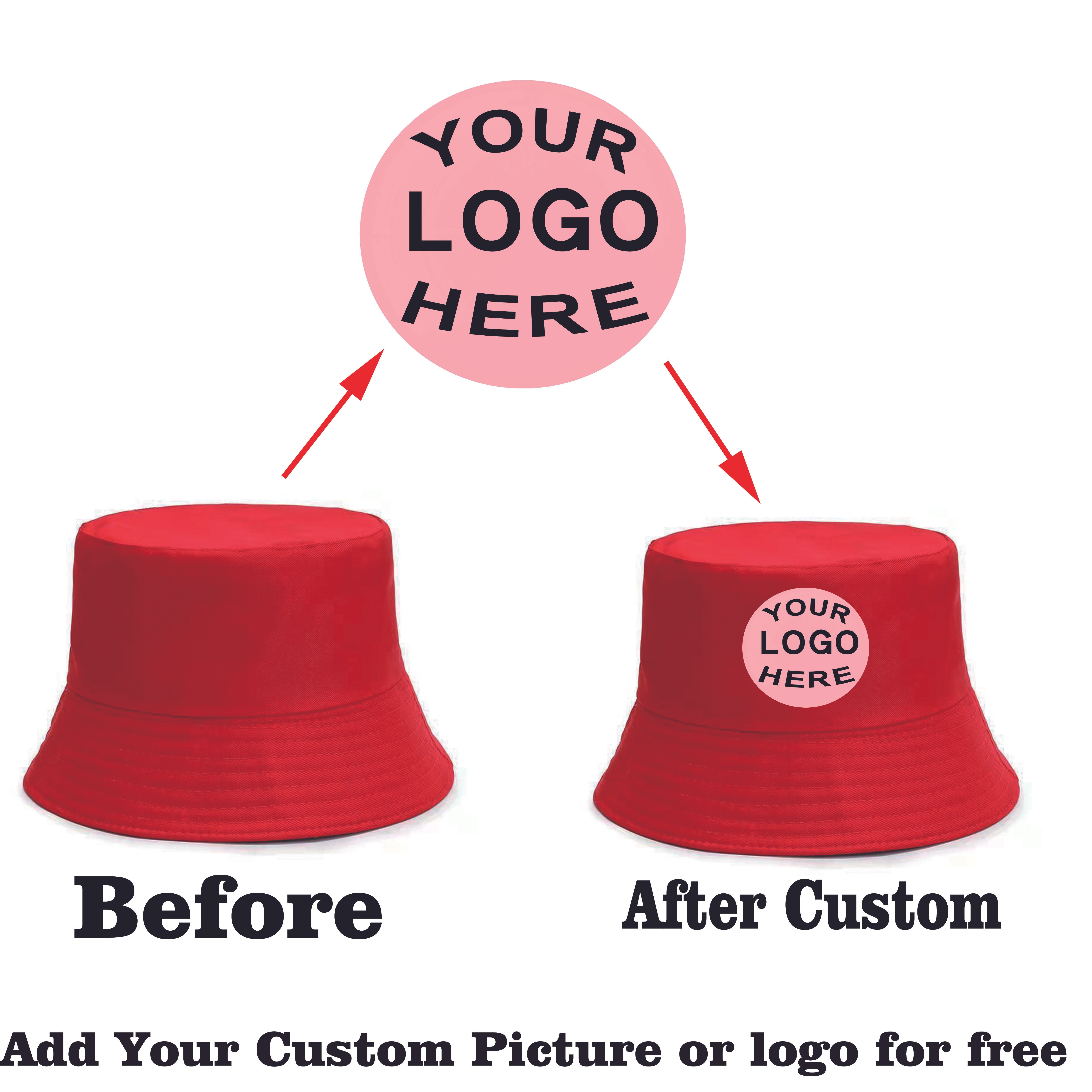 Trendy Custom Hat Reversible Bucket Hat Customizable Text - Temu