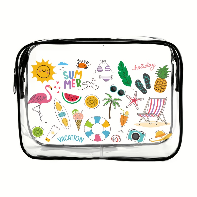 E-shop Unverzichtbare Sommer-Reiseartikel für Strand Meer mit Cartoon-Design, eine Aufbewahrungstasche für Bikinis, Sonnenbaden Schwimm-Utensilien für