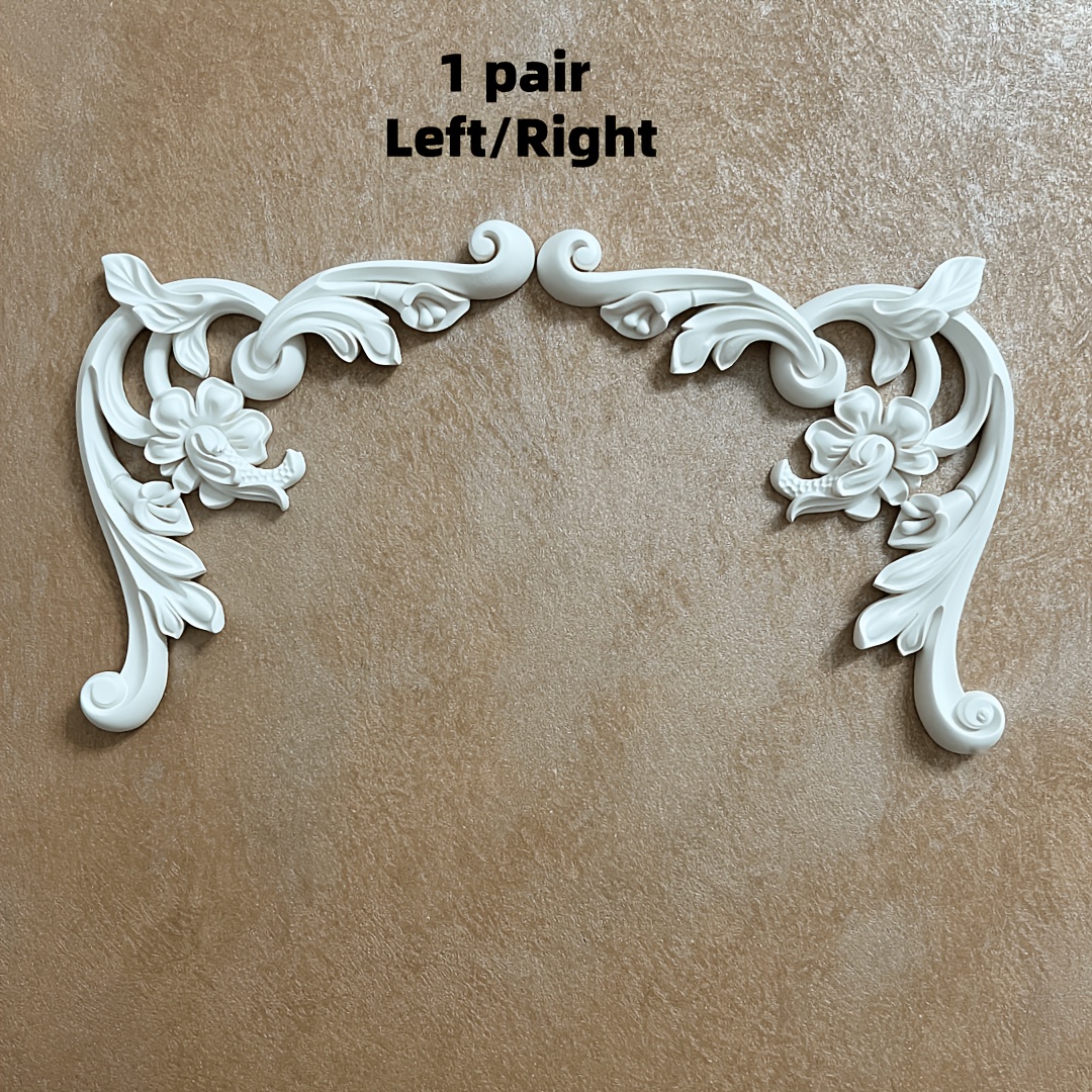 TEMU 1 Pair French Baroque Corner Wall Decor - Thick European Vintage Panel Suitable For, Ceiling & Accent Walls, Baroque Style Suitable For Homes,
