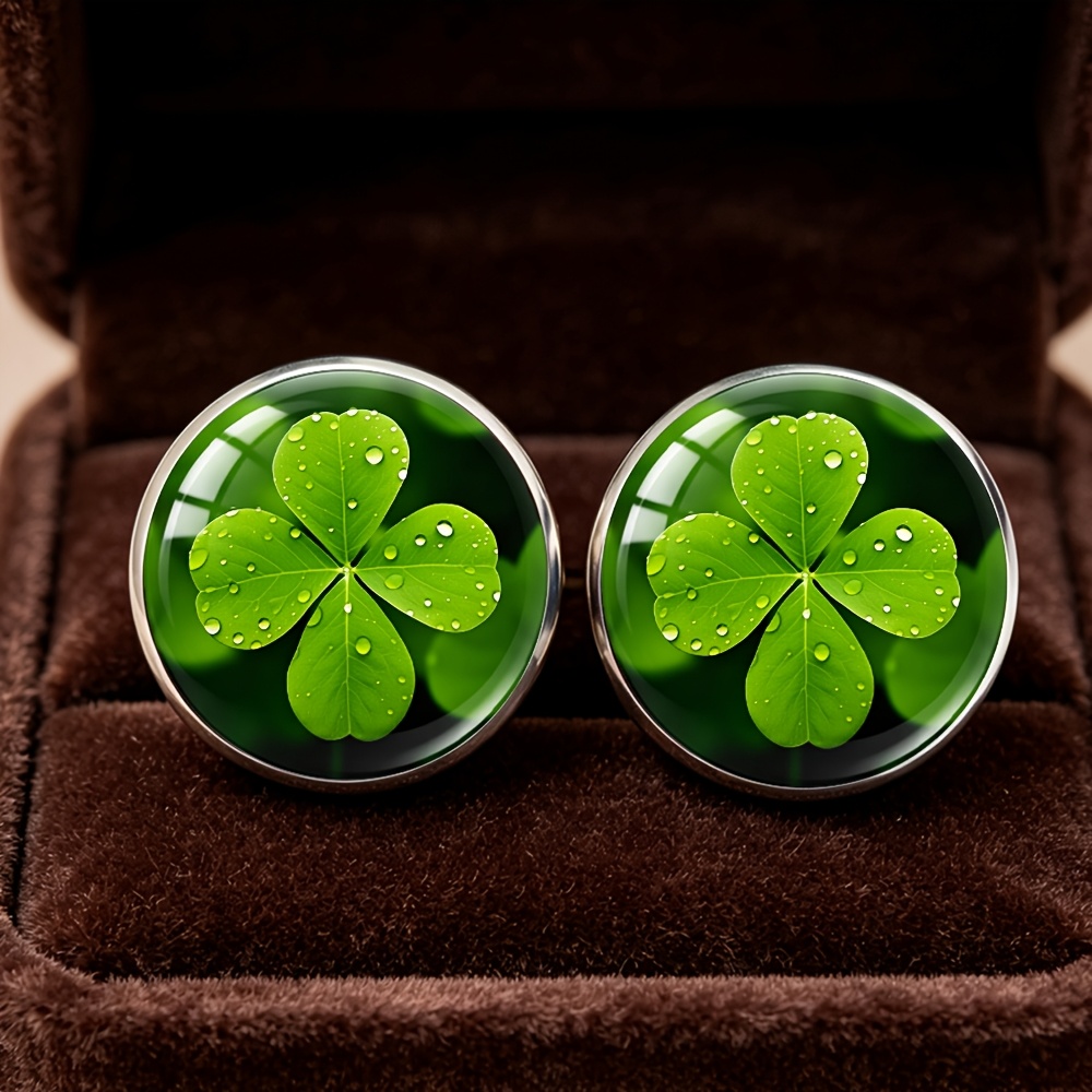 TEMU Clover Stud Earrings, Exquisitely Small And Delicate, Suitable For Daily Earring Wear, A Delicate Little Gift For