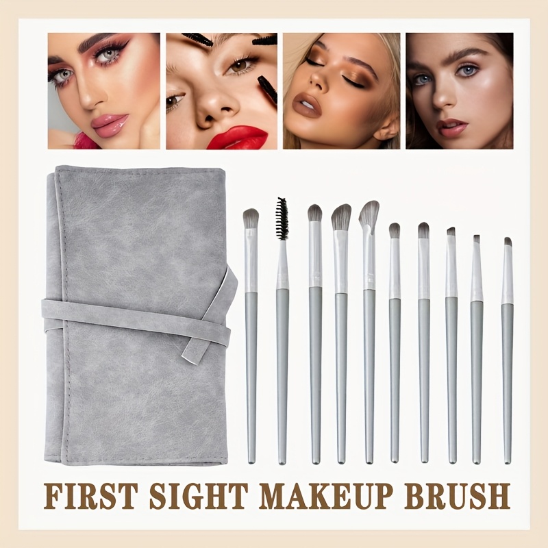  set of 14 makeup brushes with soft bristles including powder blush and foundation brushes beginners details 5