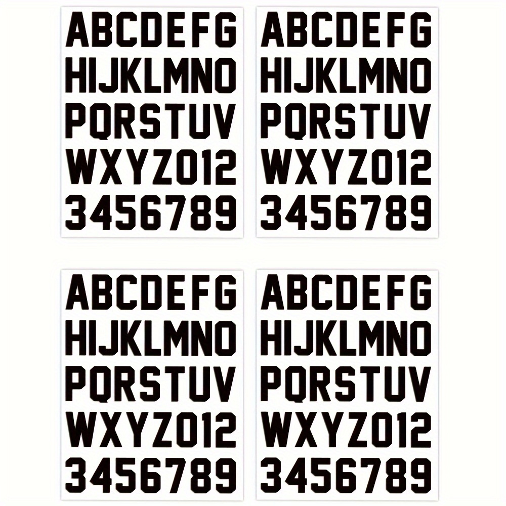 Image of Personalized Chunky Letter Heat Transfer Patches Clothing Heat Transfer Vinyl Iron-on Stickers Heat Press Patches For T-shirts Jeans Hoodies Tote Bags