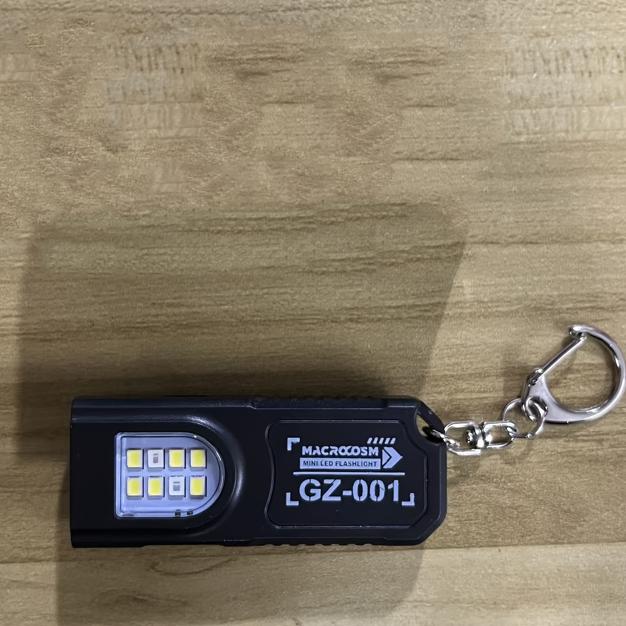 TEMU 1pc Mini Handheld Led Flashlight, Usb Rechargeable Household Flashlights, Portable 5 Torch, Bright Outdoor Lantern With Hook, Keychain Lamp With