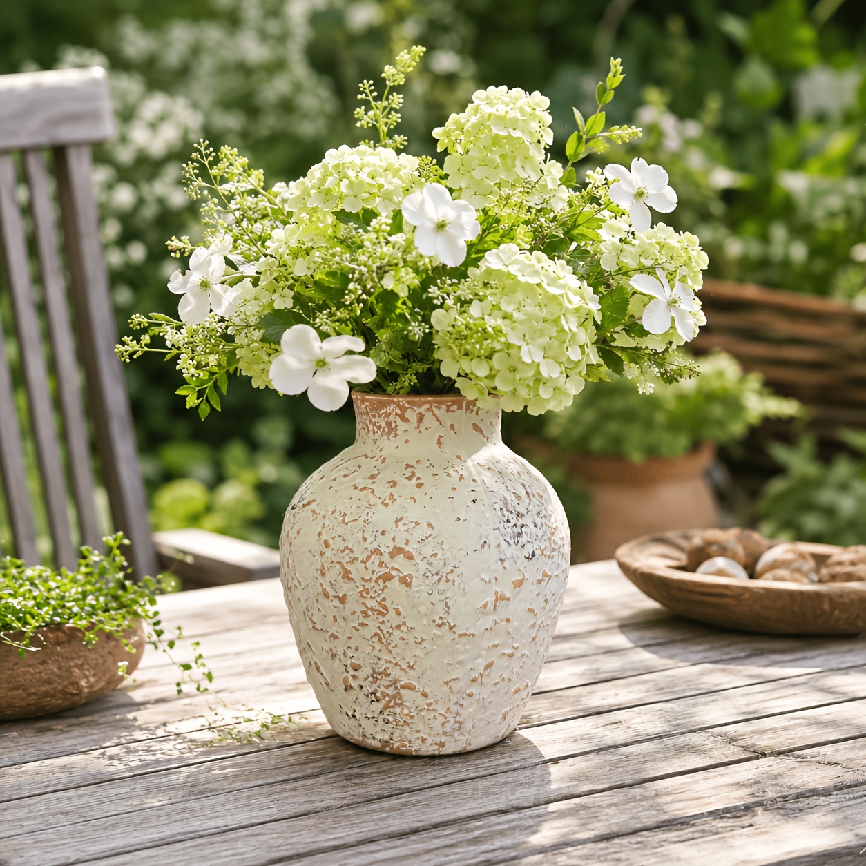 1 Bohemian Ceramic Cylinder Vase