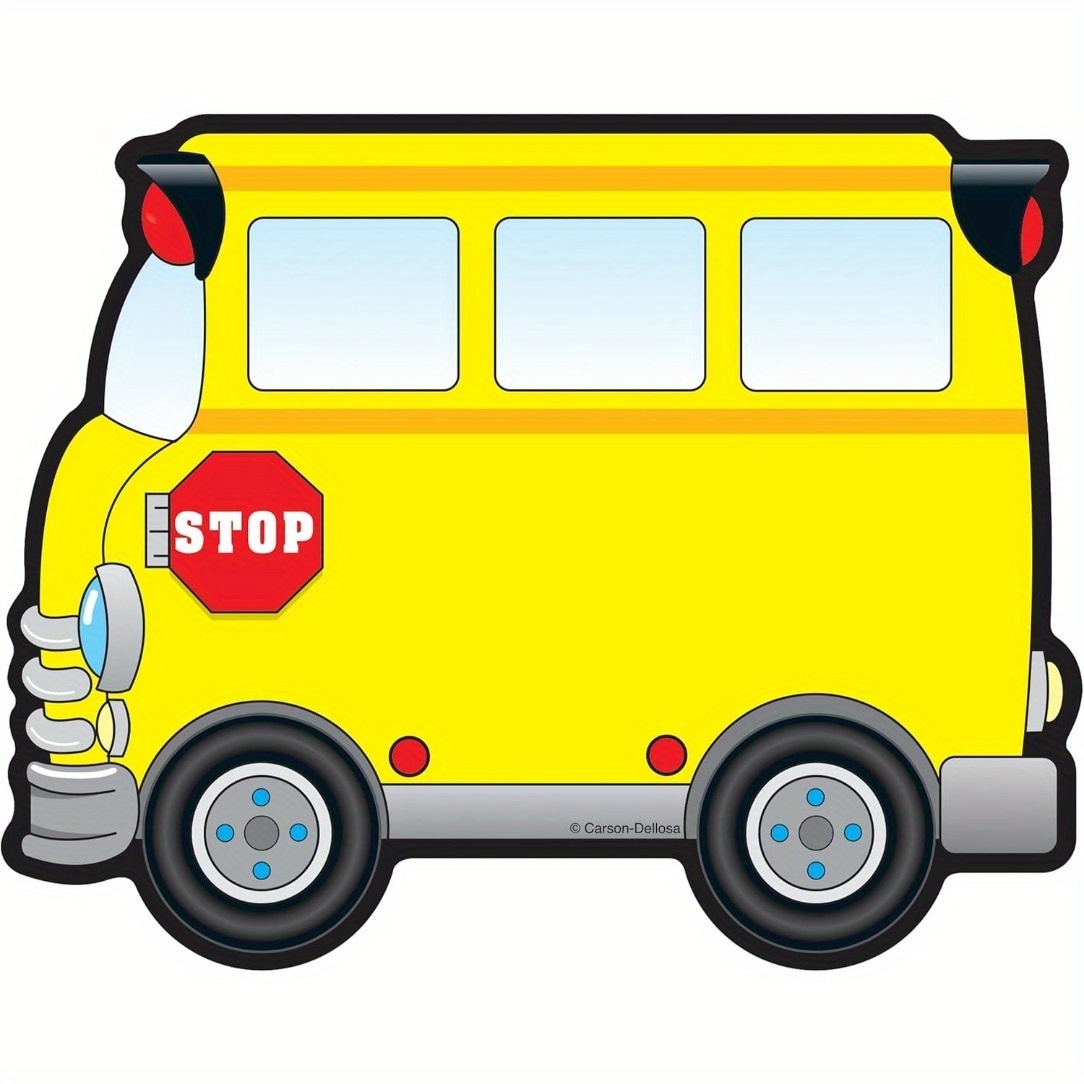 TEMU 36 autocollants de d'affichage de bus scolaire - Design de bus jaune vif avec panneau d'arrêt rouge, matériau en papier durable, parfait pour la