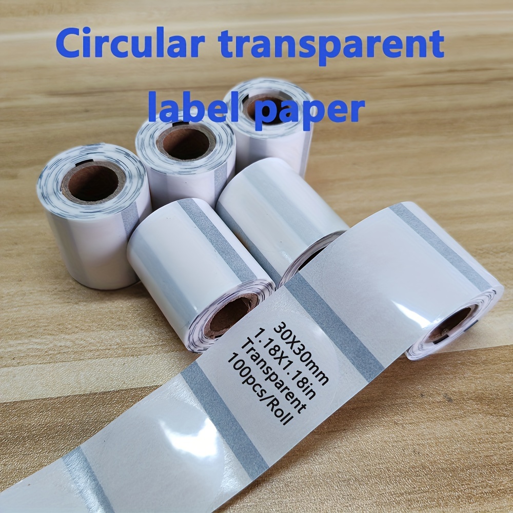 

3 Rolls Of /roll Round Labels, 1.18"x1.186"(30x30mm) -adhesive For , Diy, Small , Compatible M120//m220/m221/p50 Printers