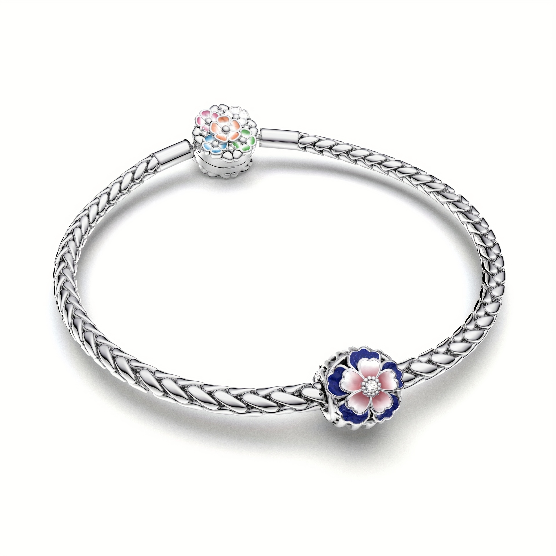 Women's 925 Silver Plated Charms for DIY Bracelet Gift