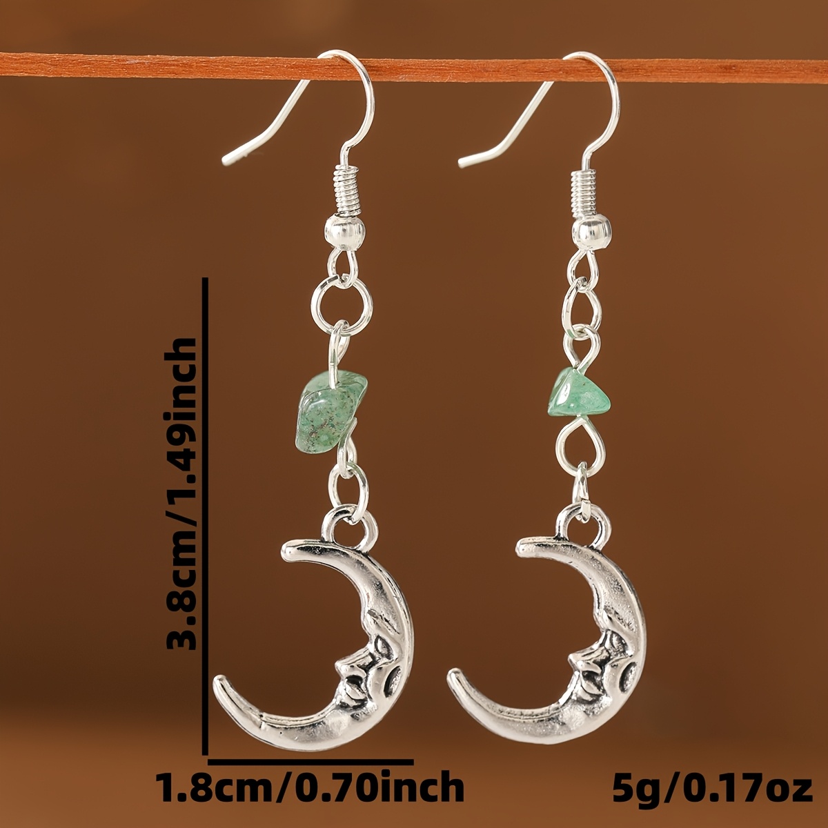 Women's Creative Moon Tassel Pendant Earrings, Niche Design