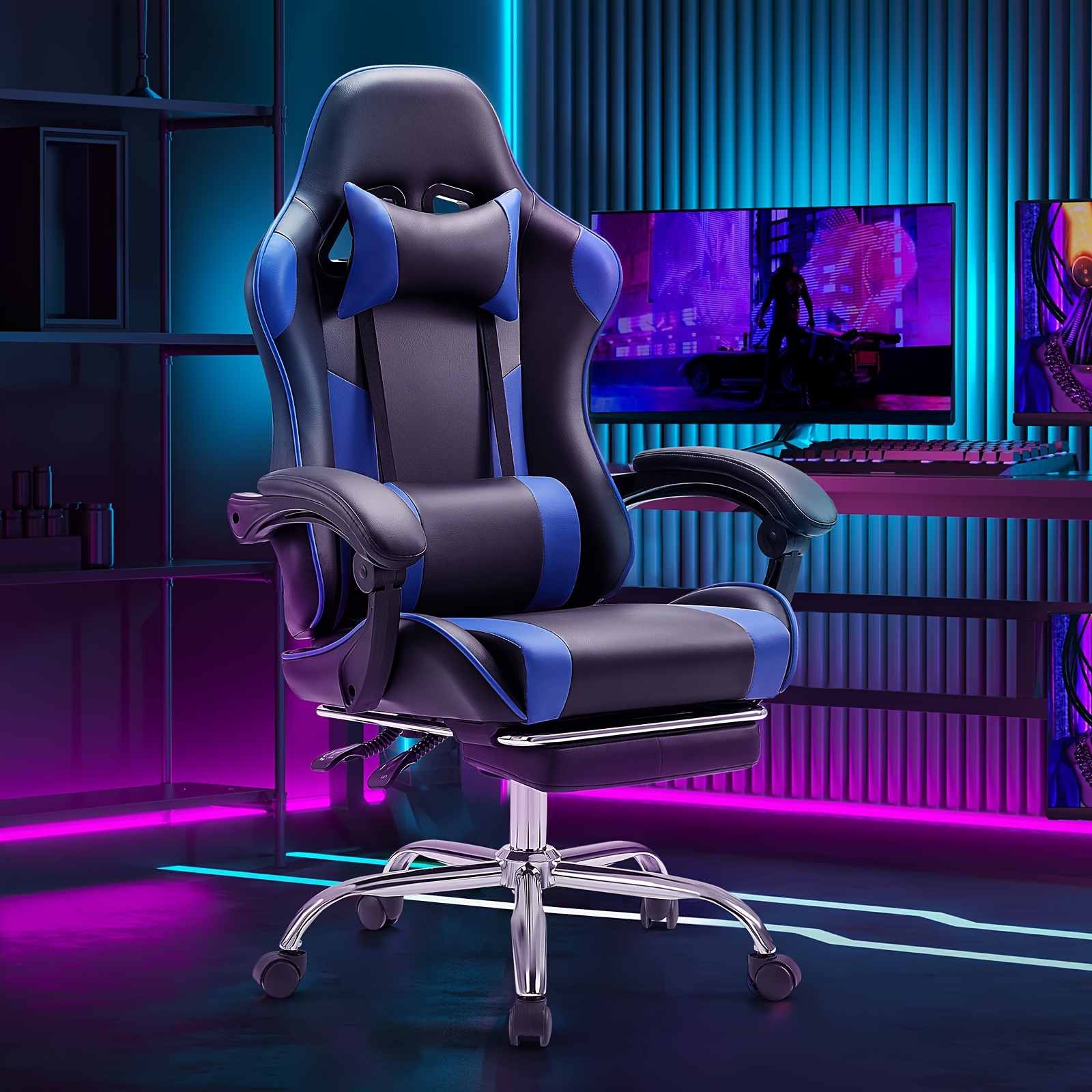 Silla Gamer Niño Silla De Gamer Con Reposacabezas Y Apoyo Lumbar