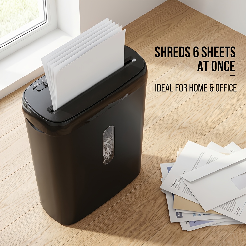 TEMU P-2 Security Paper With 8l (2.9 Gal) Bin - Compact & Quiet Office For Small Business And Home Use | Confidential Document Destruction