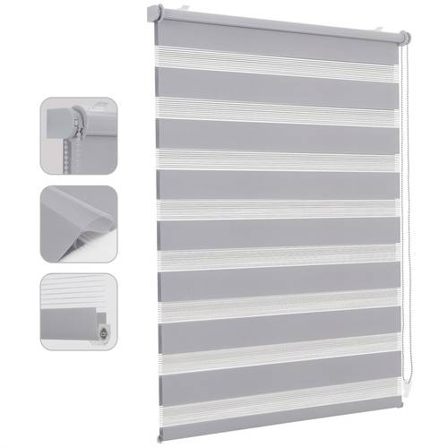 1pc no drill zebra roller blind double layer design no power required home office kitchen bedroom and more easy and stylish