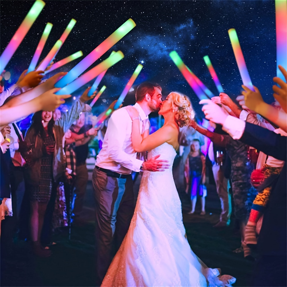 

50 Glow Sticks With 3 Leds, Flashing Sponge Sticks, Flashing Light , Suitable For Weddings, Festivals, Party Celebrations, Christmas Gift