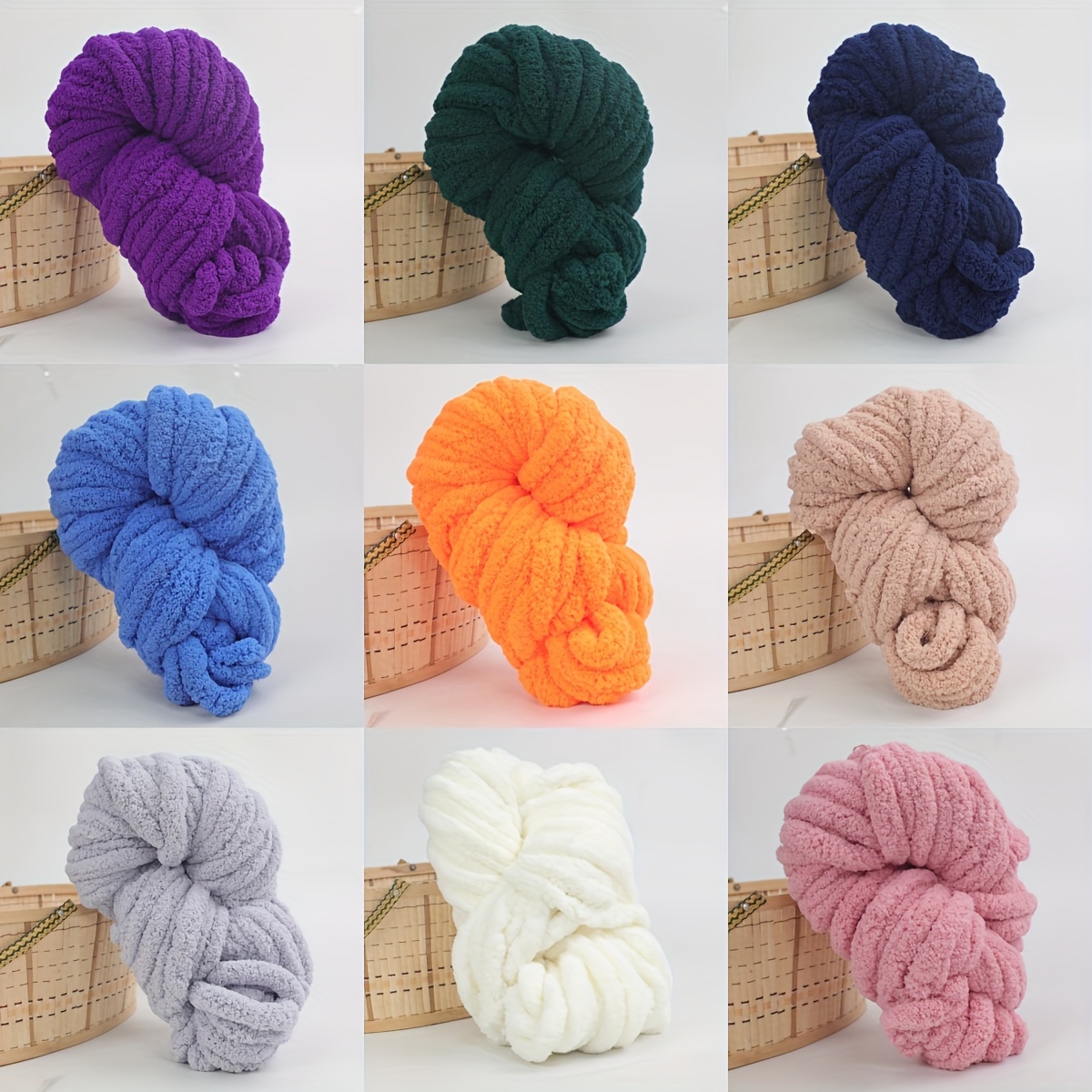 

250g & Chenille Roll - For Diy Blankets, Cushions, Pet , Scarves, In Multiple