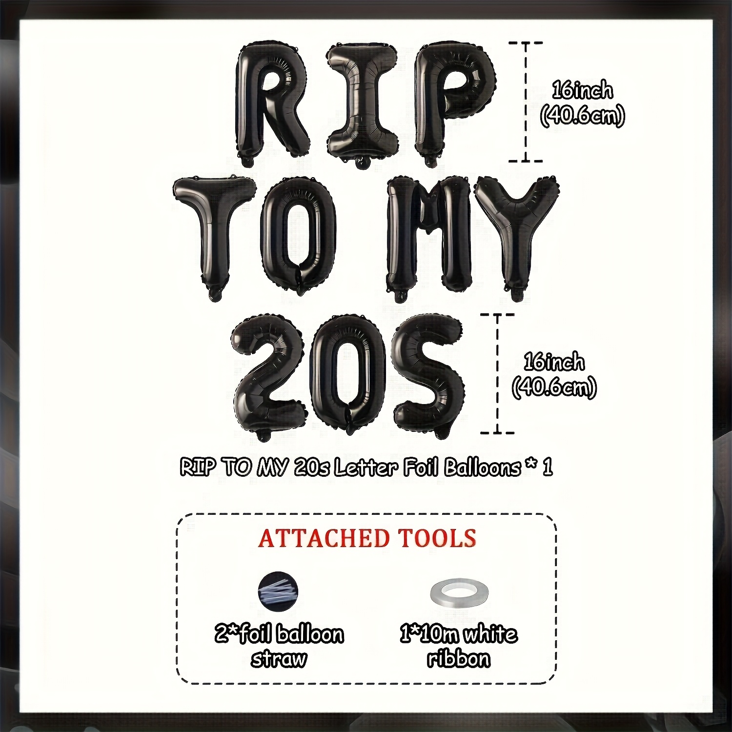 Image of Goodbye To My 20s - 16-inch Aluminum Foil Balloon Set, Camping Theme Party Decorations, Graduation Bride Gift, Wedding Birthday Party Supplies