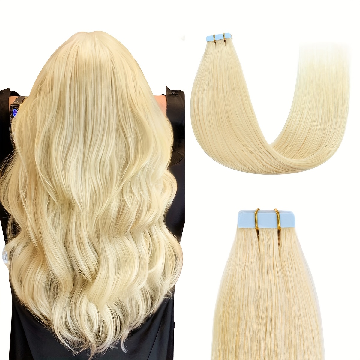 tape in hair extensions human hair 20pcs 18 26 inches silky  display picture 2
