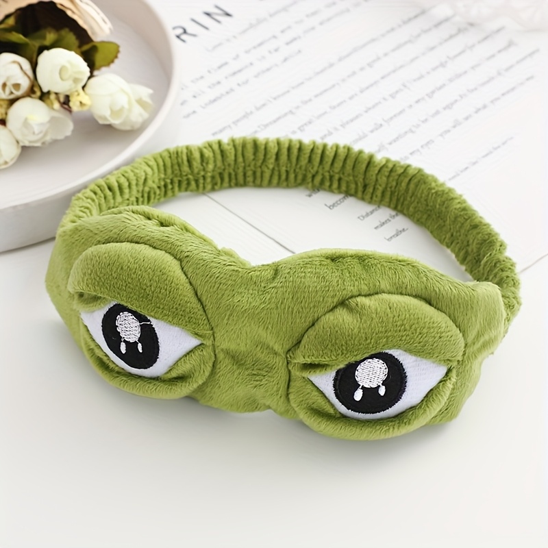 Image of Sad Frog Sleep Mask, Light-blocking Sleep Mask, Special Eye Protection For Sleeping, Funny Eye Mask, Frog, Sad Mask, Sad Cover