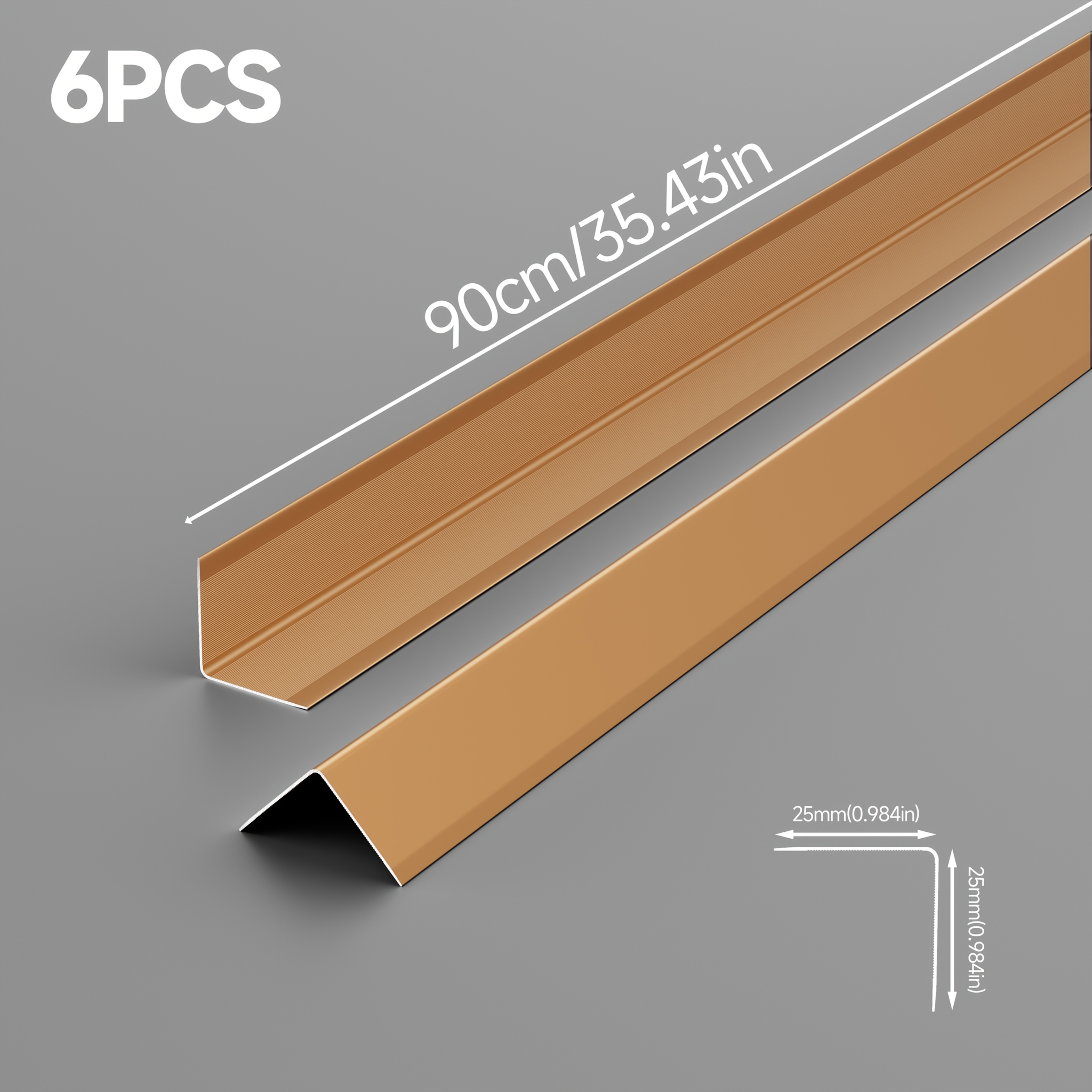 3 6pcs 90cm 25mm wide metal alloy corner guard l shaped edge protector for wall corners stairs tile edges wall molding trim drywall corner stair nosing door frame protection 5 colors