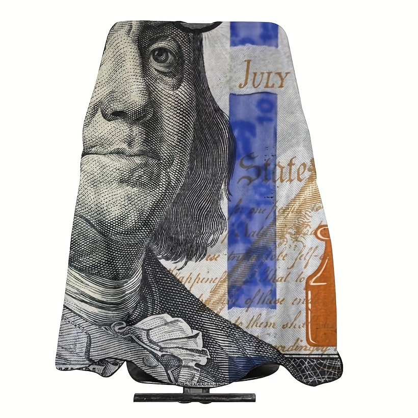 

1pc $100 Bill Design Haircut Cape - Professional Salon Barber Styling Apron For Hairstylists Barber Accessories Barber Supplies