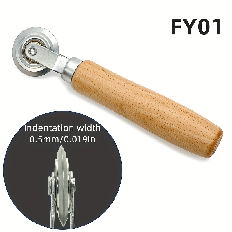 TEMU Wooden Indentation Tool: Handheld Paper Card Pressing Roller - No Battery, Metal Construction