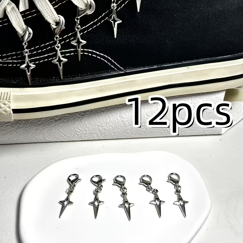 TEMU 6/12 pièces Ornements Ajourés en Croix pour Chaussures et Bottes avec Fermoirs à Glousse, Pratiques, Légers et Simples