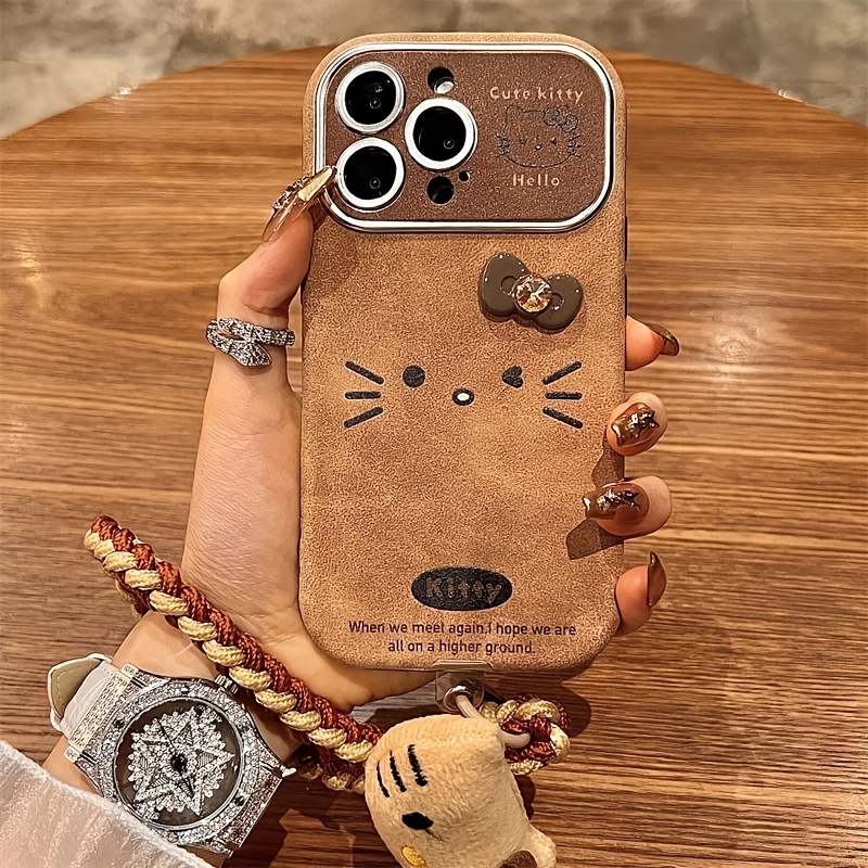 E-shop Handyhülle - Neue Lederstruktur Schleife KT Katze Handyhülle mit für iPhone 13 17 Pro Max