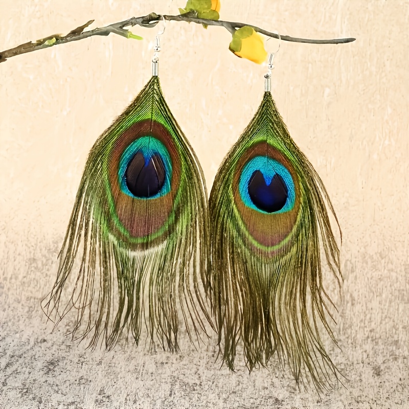 A Pair Of Vintage Bohemian-style Exaggerated Elegant And Sophisticated Temperament Women's Fashion Drop Earrings, Suitable For Vacations, Gifts, And Parties