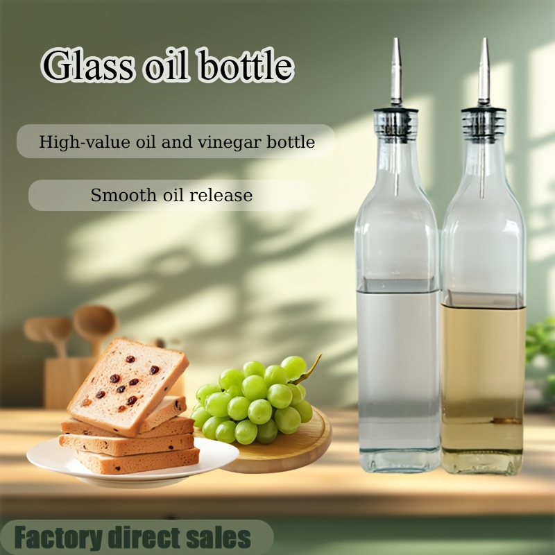 

Olive Oil Bottle, 2pcs Set Glass Dispenser Bottle 500ml*2