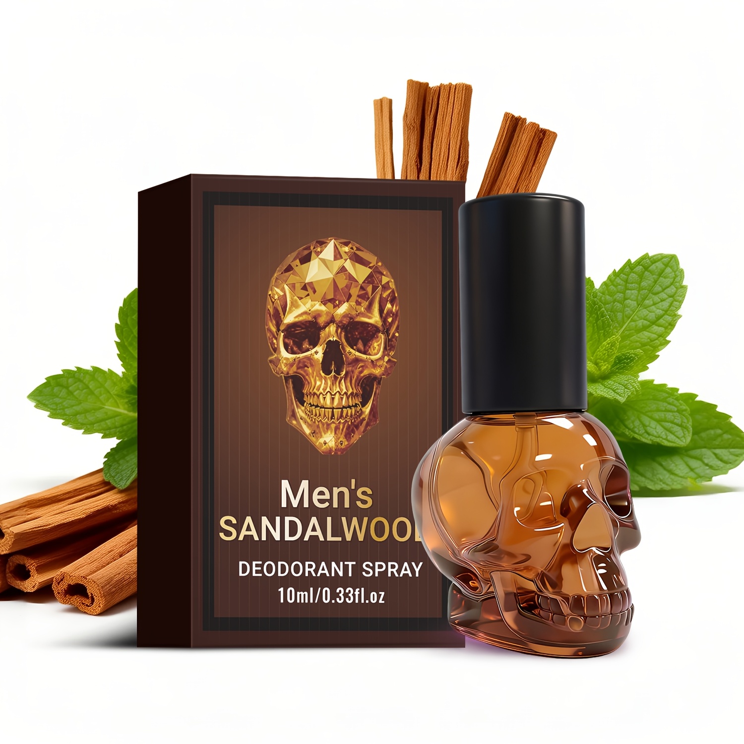 Sandalwood Luxury Deodorant Spray for Men, Featuring a Classic And Captivating Sandalwood Scent, Instantly Refreshes Underarm Skin, Suitable for The Whole Body, a Must-Have for Date Nights, Showcasing Elegant Charm, Lasts for 24 Hours
