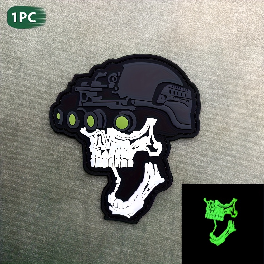 1pc   Helmet   - 3D PVC Military-style helmet with, Hook-and-Loop Backing for   Vests, Backpacks, Helmets - Realistic Soldier Decoration for Army, Airsoft, Cosplay - Durable Combat Decoration Badge, Army Accessories, Helmet Stickers, Airsoft Gear, Edgy Aesthetic,   Emblem, Emblem, Airsoft Enthusiasts, Backpack Customization, Rugged Design,    , Airsoft Players