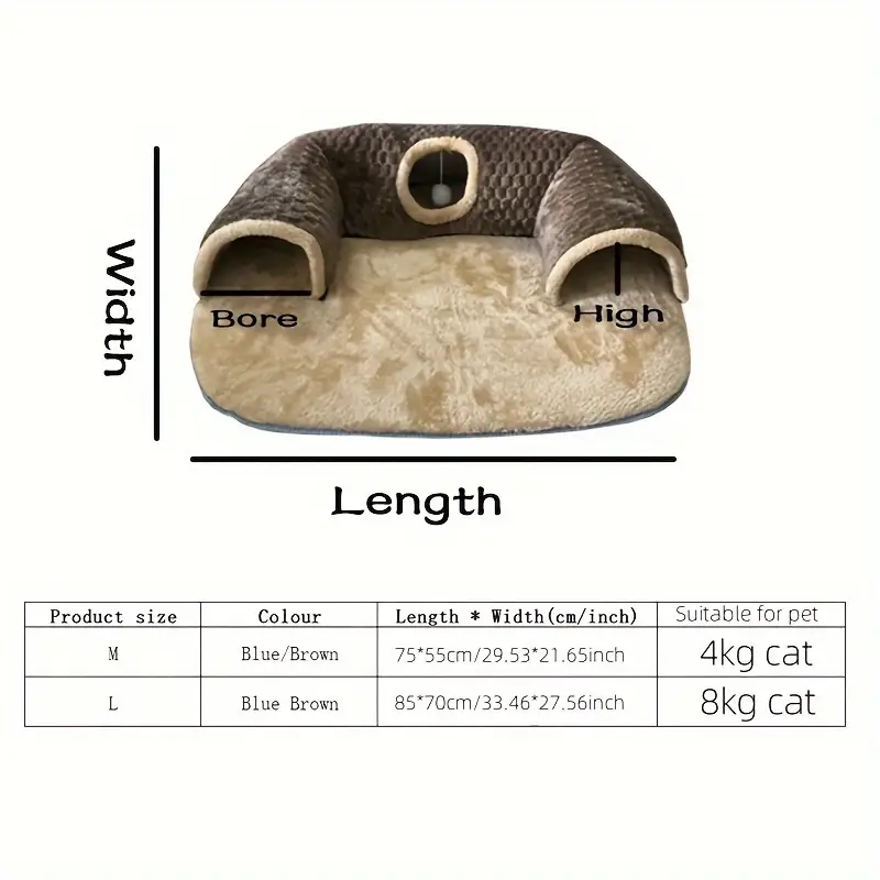 2 in 1 cozy cat play bed non slip pet house with soft polyester fiber fill Product details 2
