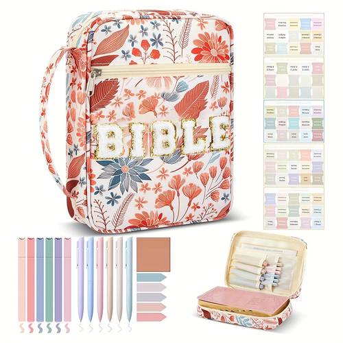 womens wristlet bag 1pc large letter embroidered multifunctional bible bag shoulder bag bible tote bible pouch with strap bible bookmark box ideal for and womens daily storage worship events gift for parents holidays