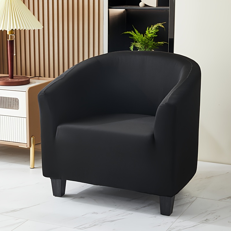 TEMU Solid Package Single Half Round Sofa Cover High Stretch (free Non-slip Fixed Rod)