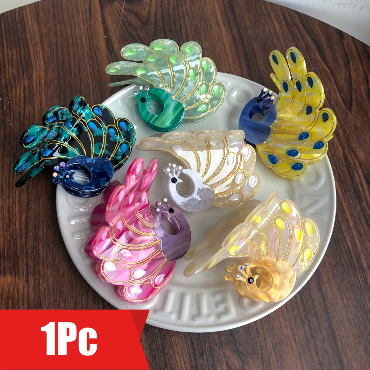 8er Set Schmetterling-Haarclips Aus Chiffon – Bunt, Glitzernd & Perfekt Als Haarschmuck