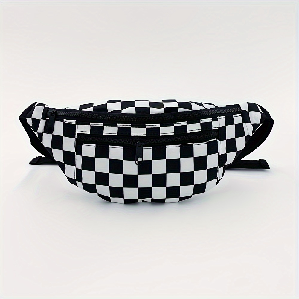 

And Checkered Women's Waist Bag Man Bag Unisex 1pcs