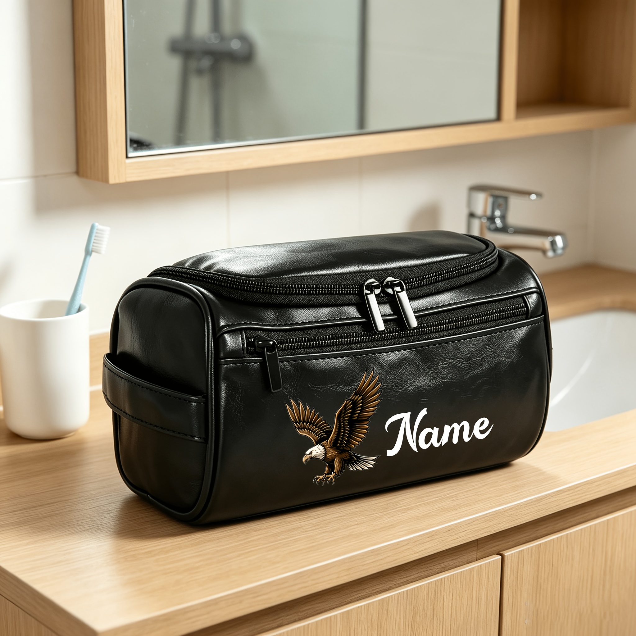 TEMU Customizable Name To Showcase And Taste. Made Of High-quality Pu Material Wear-resistant, Textured, Easy To Clean, And Durable. Features A